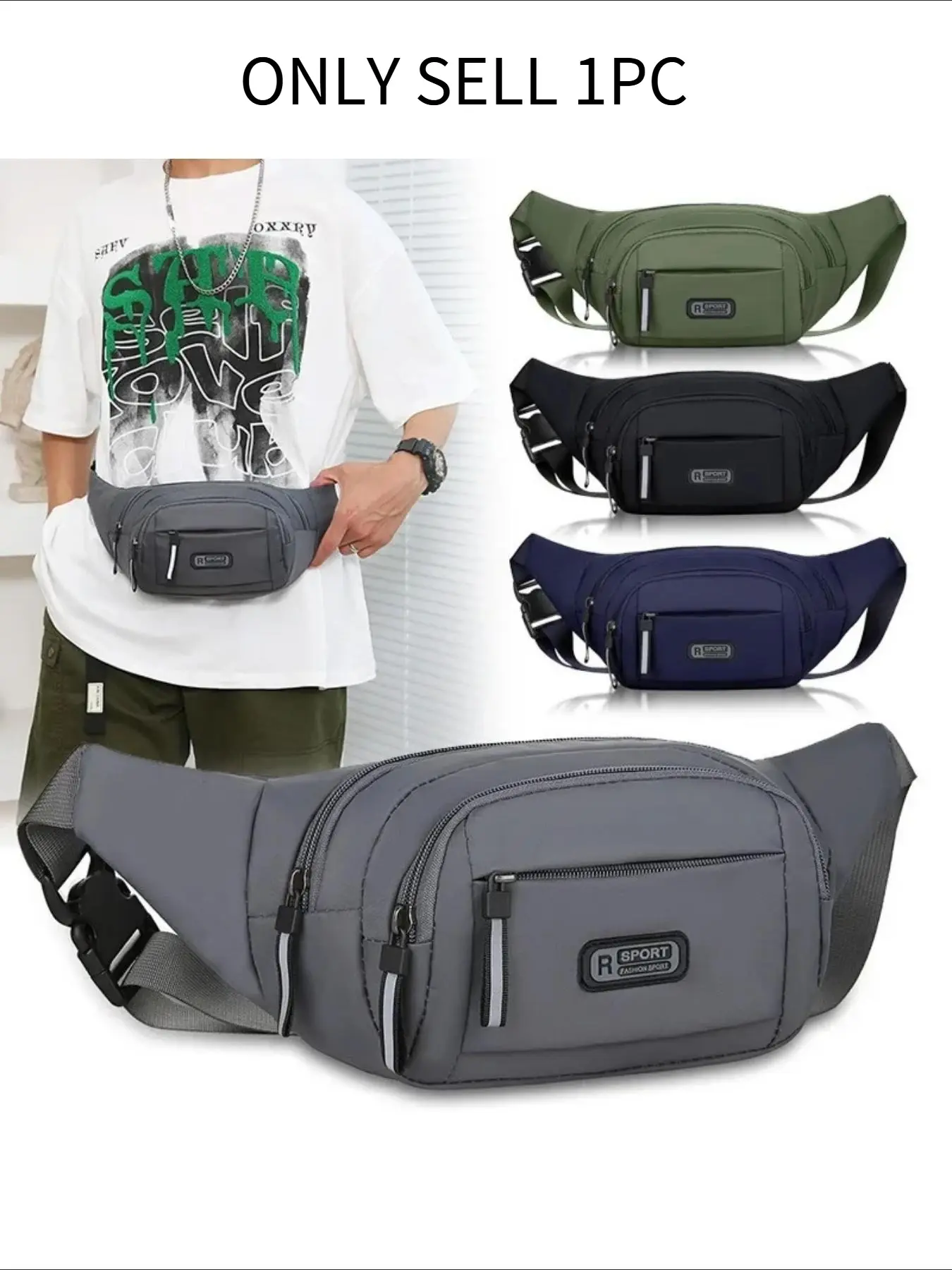 Men's Canvas Ultra-thin Invisible Waist Bag - Close-fitting Design, Anti-theft and Portable, Suitable for Active Sports, Trail Running, Running and Outdoor Leisure