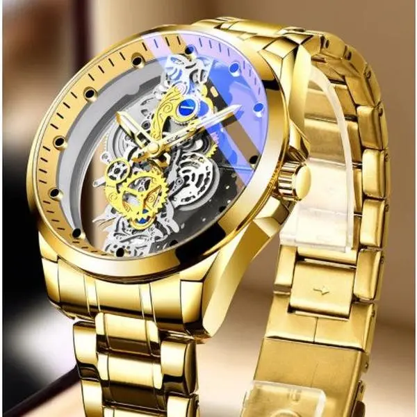 Automatic Quartz Skeleton Watch