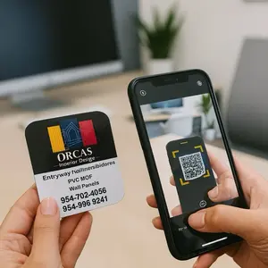 240 Square Business Cards with QR Scan for small business