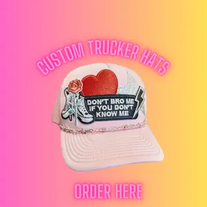 Custom Trucker Hat with 5-7 patches and a chain!