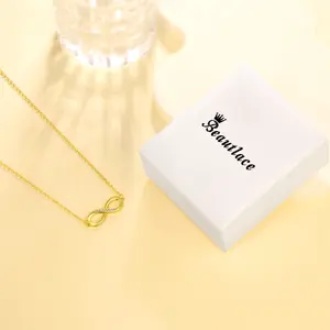 Beautlace Infinity Pendant Necklace Gold Plated Dainty Love Jewelry for Women Girls Birthday Graduation Christmas Anniversary Gifts