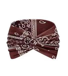 4 Pack Women's Elastic Headbands, Wide & Thin Boho Tie-Dye Knot Headbands, Vintage Style for Sports Yoga Makeup Spa, Fashion Hair Accessories