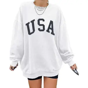 Women??s Oversized Sweatshirts Los Angeles California Hoodies Crewneck Long Sleeve Boyfriends Pullovers Tops
