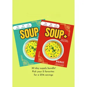 Soup+ Variety Pack – Hearty Chicken & Miso Balance (10 Servings Each)