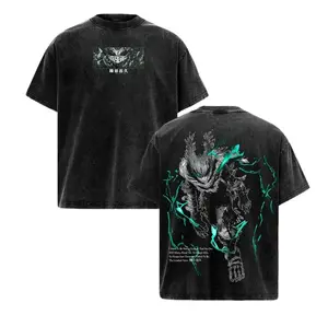 Dark Deku T-Shirt Limited My Hero Academia Anime Graphic Tee, Vintage Washed Oversized Shirt, Acid Wash Soft Cotton Streetwear Top, Unisex Casual Clothes, Gift for Anime Fans, MHA Merch