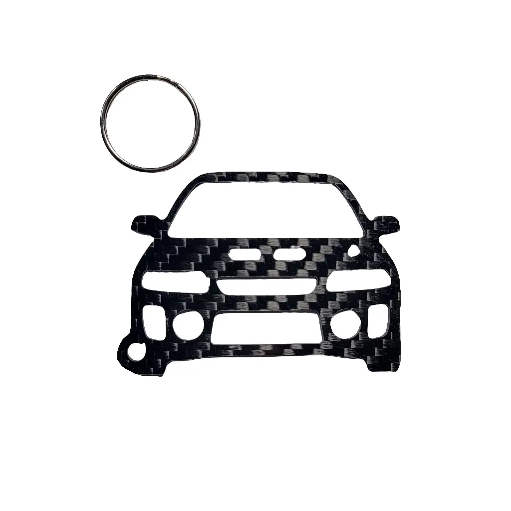 Carbon Fiber keychain for Mitsubishi Lancer Evolution V CP9A (1998-1999)  Inspired Keychain Lanyard  front  Glossy Twill 4G63
