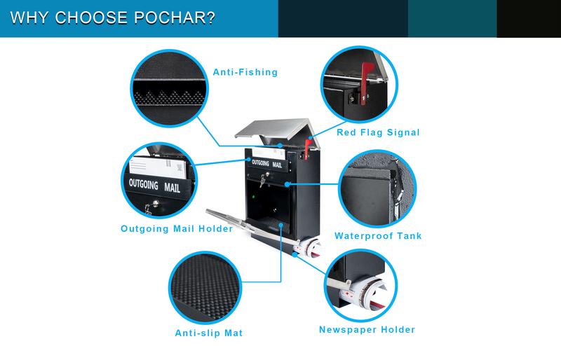 D23-H - Stainless Steel Mailbox for Walls, Heavy Duty Wall Mounted Mailbox with Newspaper Holder - 14.25'' x 6'' x 17.25'' Silver Rust Proof Steel Dropbox