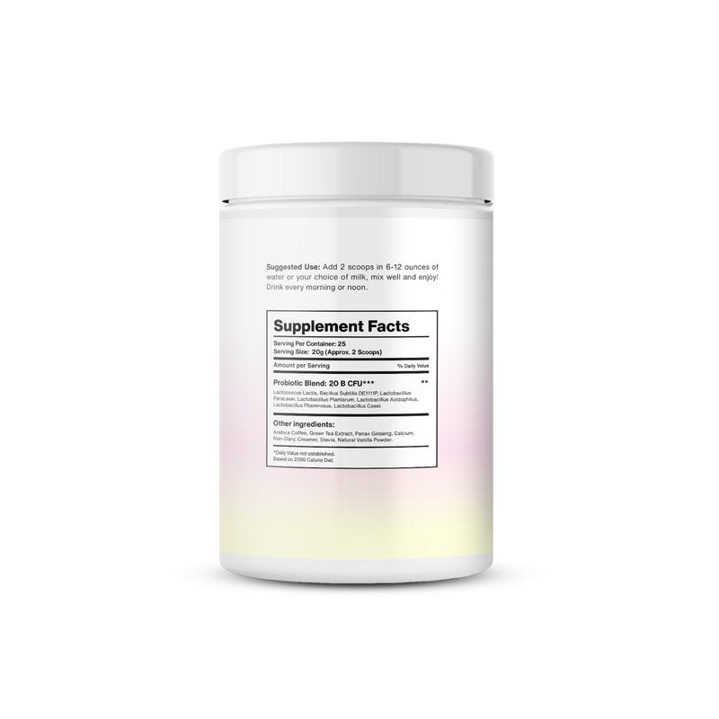 3 Pack Bella All Natural Probiotics Vanilla Iced Coffee for Daily Use