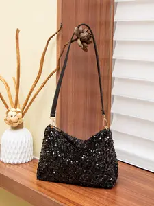 Women's Fashionable Sequin Decorated Shoulder Bag, Large Capacity Shoulder Bag for Party, Trendy All-match & Exquisite Shoulder Bag for Birthday Gift