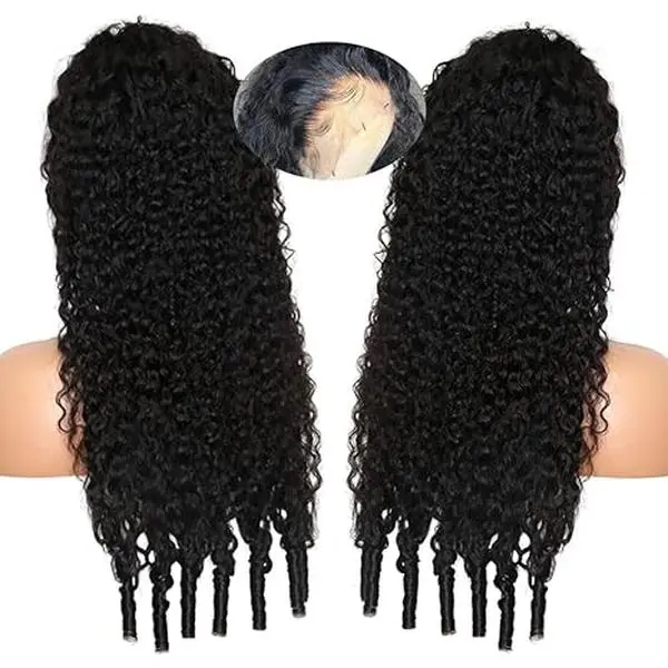 Bling Hair 13x6 Lace Frontal Wig Burmese Curly Wig Human Hair 13x6 HD Transparent Lace Frontal Wigs with Spiral Curls End Pre Plucked  Burmese Virgin Human Hair Wigs for Women 16-30 Inch