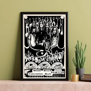 [UNFRAMED POSTER] Black Sabbath Vintage Concert Poster - Music Fan Collectibles - Vintage Music Poster - Home Decor - Wall Art
