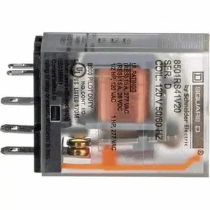 Square D 1 hp at 240 Volt & 1/2 hp at 120 Volt, Electromechanical Plug-in General Purpose Relay 12 Amp at 240 VAC, SPDT, 120 VAC at 50/60 Hz 8501RS41V20