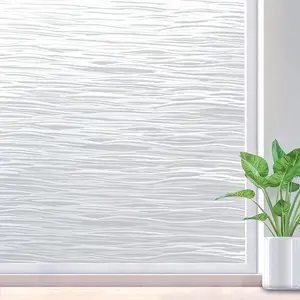 Window Privacy Film Frosted Glass Film Removable Vinyl Door Coverings UV Blocking Decorative Static Cling Non-Adhesive Window Clings Sticker for Home Decor, 17.5 x 78.7 Inches