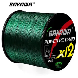 Bakawa 12 Strands 500m Fishing Braided Line, Durable Smooth Japanese Pe Material, Suitable for Freshwater & Saltwater Fishing