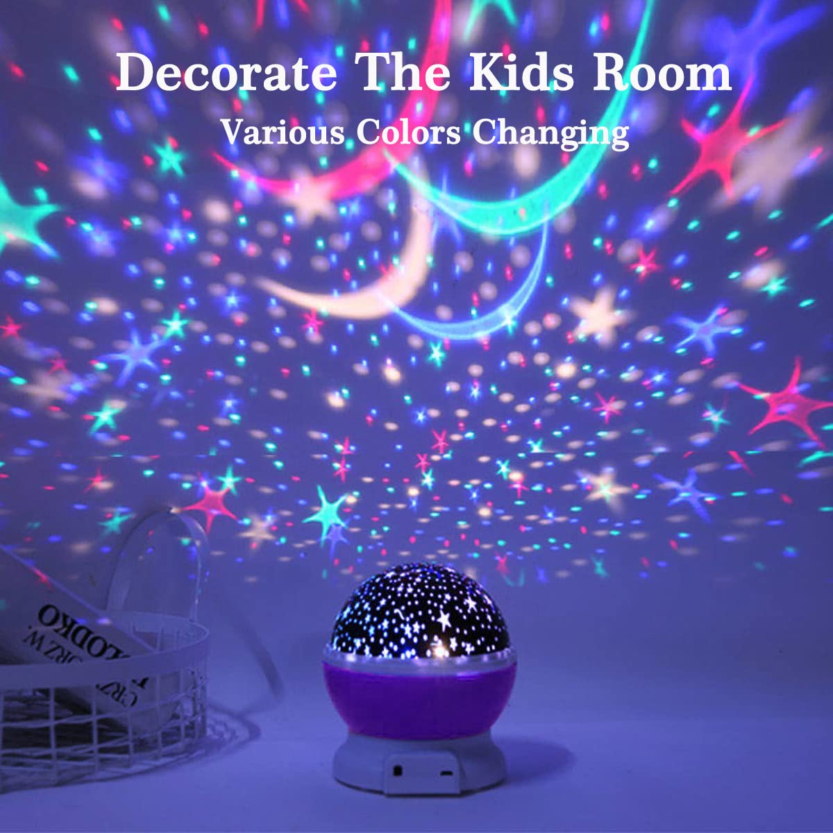 Ultimate Star Projector Gift for Girls 1-14 - Rotating Starry Sky Night Light, 17 Color Modes, Perfect Birthday & Holiday Present for Kids