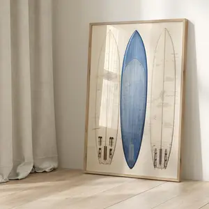 Surfboard Wall Art, Coastal Wall Art, Beachy Wall Art, Vintage Surfboard Beach Ocean, Photography Prints, Minimalist Coastal Room Decor