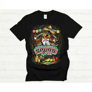 Summer 2026 Streetwear[100% Cotton]I'M That Crazy Hispanic Spurs Fan T-Shirt Wind Breaker World Tshirts Book Merch Graphic TeeUnisex Graphic Tee