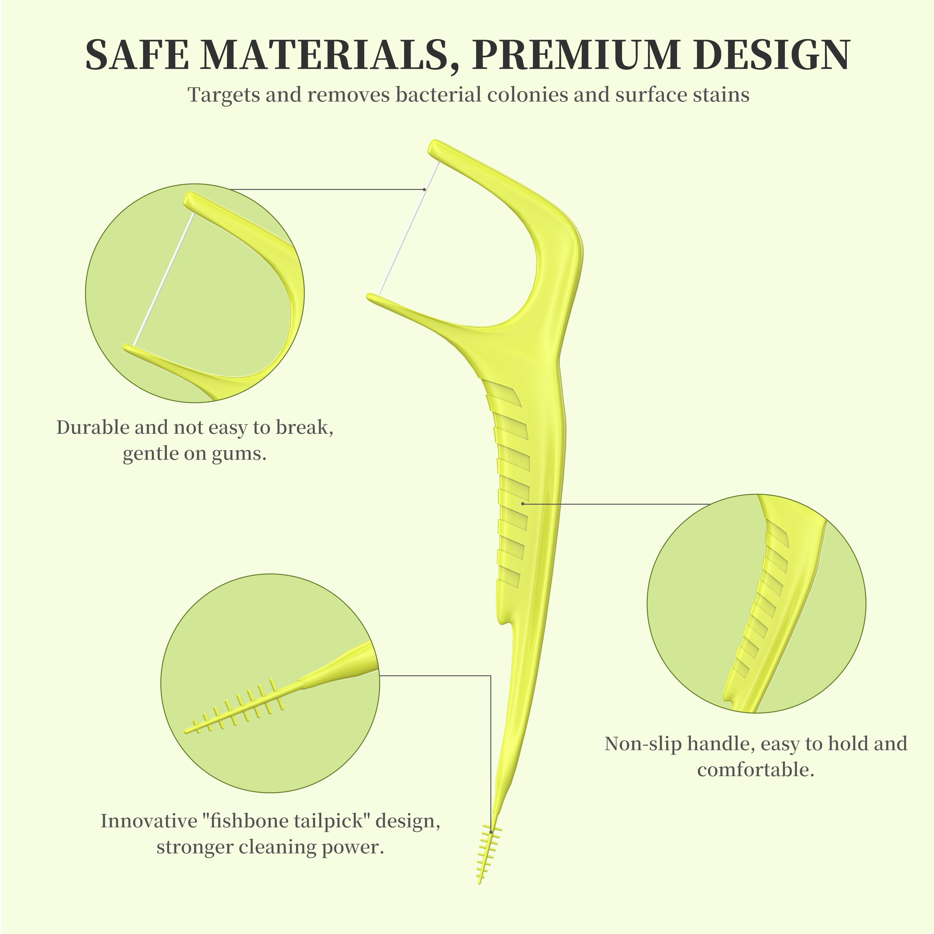 CEELIKE 2-in-1 Floss Pick : Efficient Cleaning, Gum Care, and Fresh Breath Guaranteed