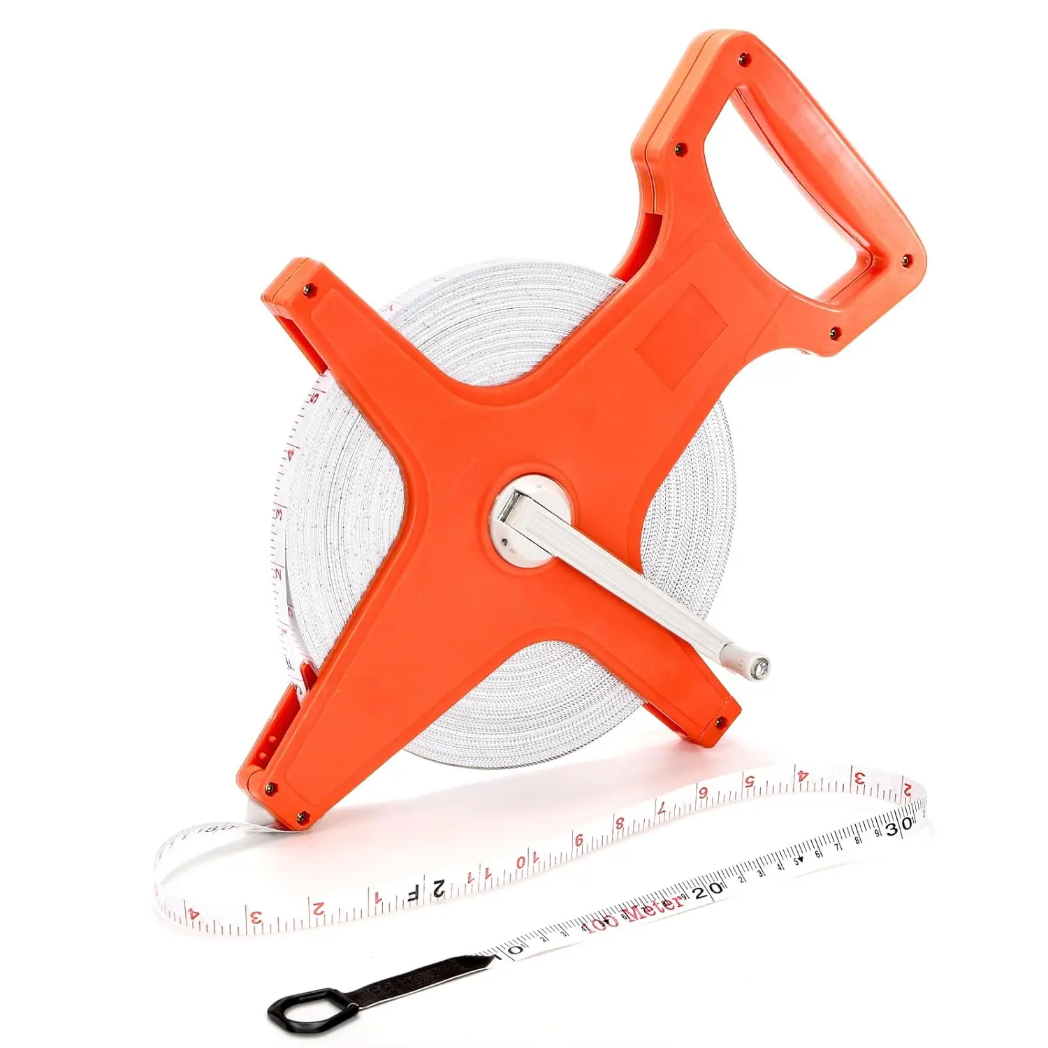 Open Reel Fiberglass Tape Measure, 330 /100 Meters Yard Measuring Tape  Sided Reel Tape with Inch/Metric Scale Retractable Long Tape Measure for Engineer, Yard, Field, Project