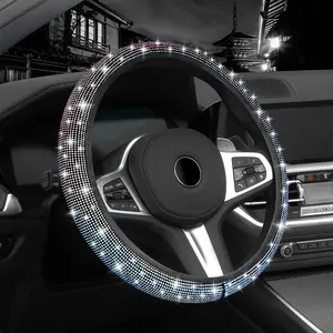 1PC Car steering wheel cover high-grade goddess full drill without inner ring handlebars cover four seasons universal, Rhinestones