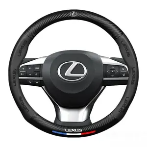 Lexus Suede Carbon Fiber Steering Wheel Cover, Fits Is250 Rx350 Ct200h Nx 300h Is300h Gs Es Es300h Ls 500 Gx 460 Lx 600