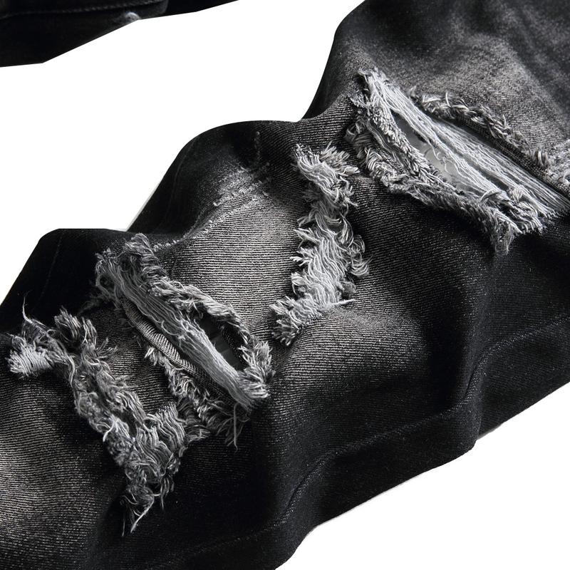 MXCVYCC Men's Black Ripped Jeans Slim fit Jeans For Men Distressed Straight Leg Men Jeans Regular fit Fashion jeans Designer Denim Pants Fathersdaygift thanksgiving outfits birthday outfits jeans for men