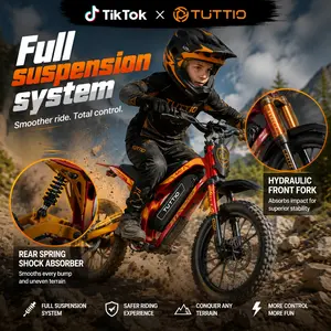 TUTTIO ARC-I Kids Electric Bicycle with Ebike Brakes, Outdoor Sport Balance Training Multi-Speed Ride-On Toy Bike for Kids,father'sdaygifts,campingessentials,campinggear