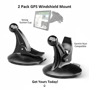 2 Pack GPS Windshield Mount for Garmin Nuvi – Strong Suction Cup Car Windscreen Holder