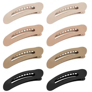 8 Pack Flat Claw Clips - Versatile Hair Clips for Thin or Thick Hair, Lay Down  Hair Accessories