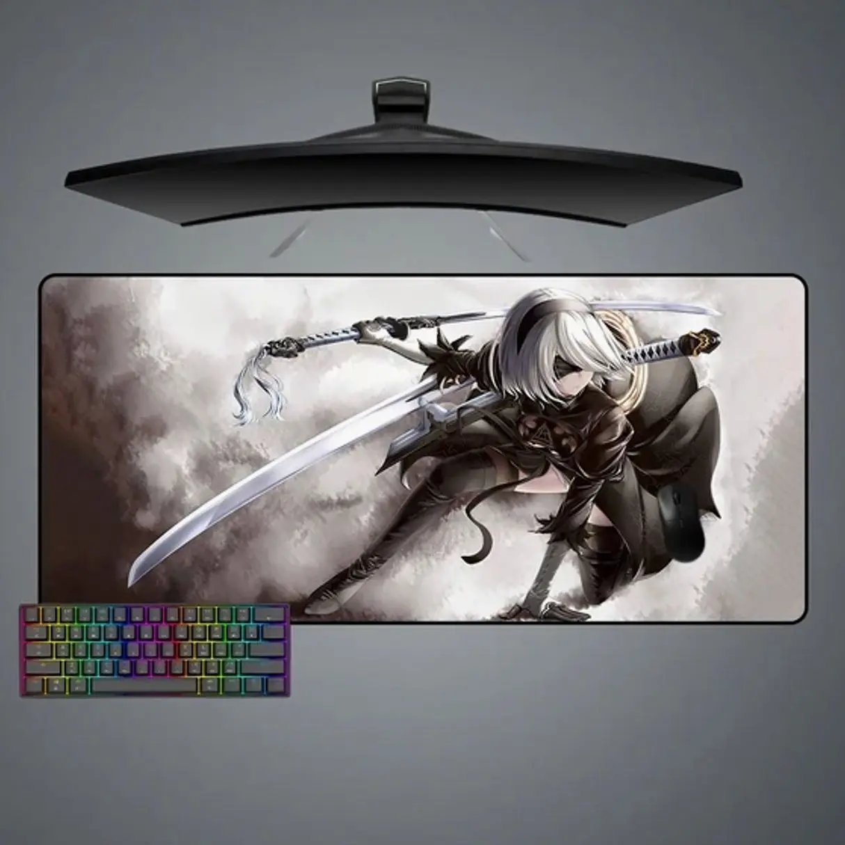 Nier Automata 2B Design Gaming Mouse Pad, Computer Desk Mat
