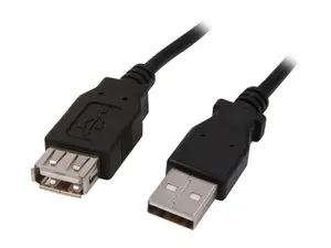 Nippon Labs Black 6 ft. USB cable A/Male to A/Female extension USB 6ft cable Model USB-6-MF-BK 6 feet Nippon Labs Black 6 ft. USB cable A/Male to A/Female extension USB 6ft cable Model USB-6-MF-BK 6 feet