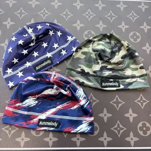 Sunmelody skull cap With Embroidery Logo Protects Waves, Prevents Frizz, Retains Moisture, Comfortable Fit，beanie for Men and Women