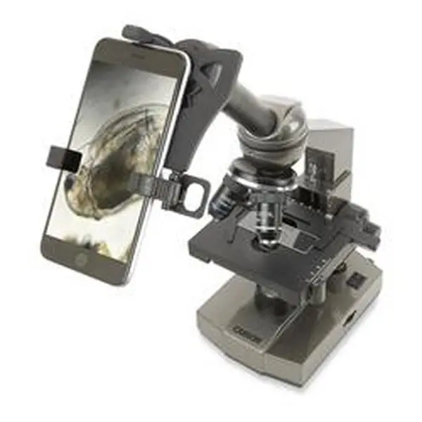 100x-1000x Compound Student Microscope with Mechanical Stage & Universal Smartphone Digiscoping Adapter