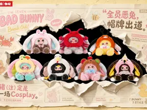 Babythree "Hat Poster" Bad Bunny 500% Series Plush Blind Box NEW
