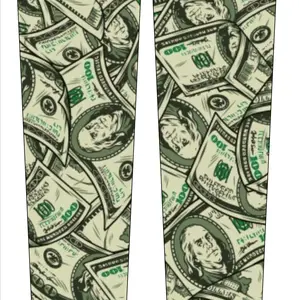 YOUTH Money Design Arm Sleeve - Bill Payment Pattern with Green Color and White Background