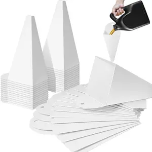 50 Pack Disposable Oil Funnel Paper Funnel for  Engine for Automotive Oils and Other Liquids (32 oz)