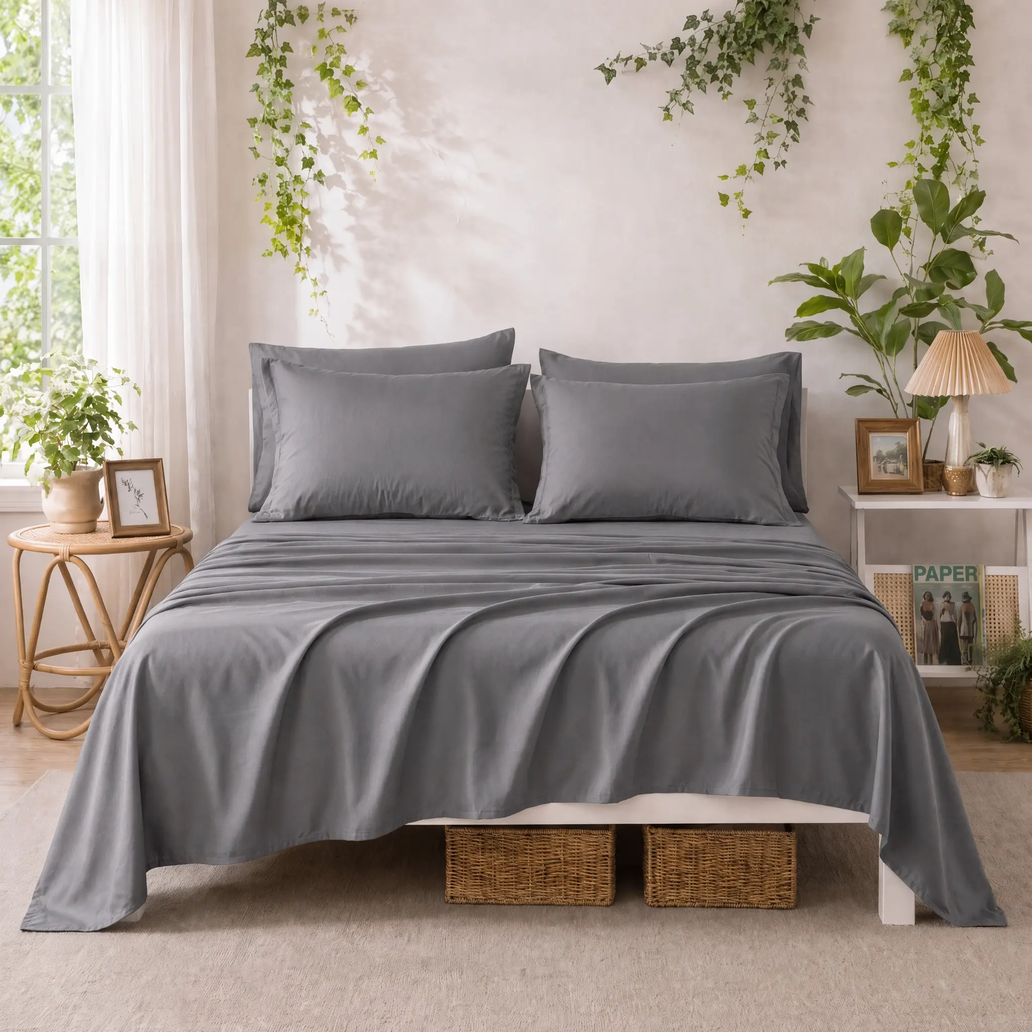 Halloween Sheet Set 4/6-piece - 1 Flat sheet & 1 Fitted Sheet & Pillowcases,Sleep for Hot Summer Nights,Wrinkle-Free,Luxury Hotel-Style Aesthetic,Twin/ Twin xl /Full/Queen/King Size. Anti wrinkle, Non pilling,#homeessentials #TikTokShopBackToSchool