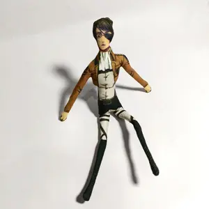 28cm Game Erwin Smith Armin Arlert Eren Yeager Levi Ackerman Hange Zoe Plush Doll Anime Soft Figure Stuffed Cosplay Toy Gift
