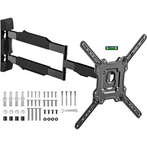 28.3" Long Arm TV Wall Mount for Most 26-65 Inch TV, Full Motion Corner Wall Mount TV Bracket with Extension Arm Articulating, Swivel and Tilt, Max VESA 400x400mm and Up to 80 lbs