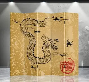 Double Sided Art Canvas Screen Room Divider - Dragon