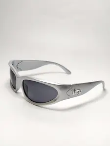 Unisex Rhinestone Design Sunglasses, PC Frame Material, UV Protection, Sporty & Casual Style, All-Season Wear, Includes Eyewear Accessories, Trendy Casual Sunglasses