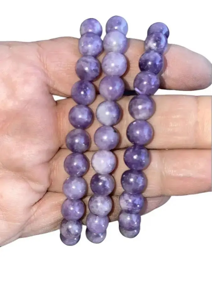 Lepidolite Bracelets & Natural Crystal Pendants