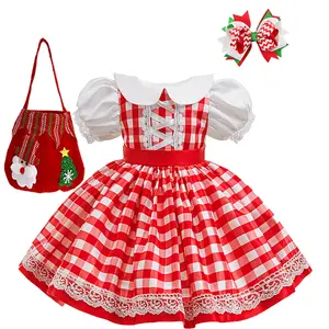 111 ( Dress + all accessories) Christmas outfit everyday princess dress plaid dress suitable for holidays anniversary