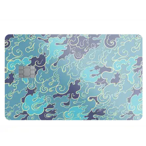 Blue and Gold Swirl Credit Card Skin