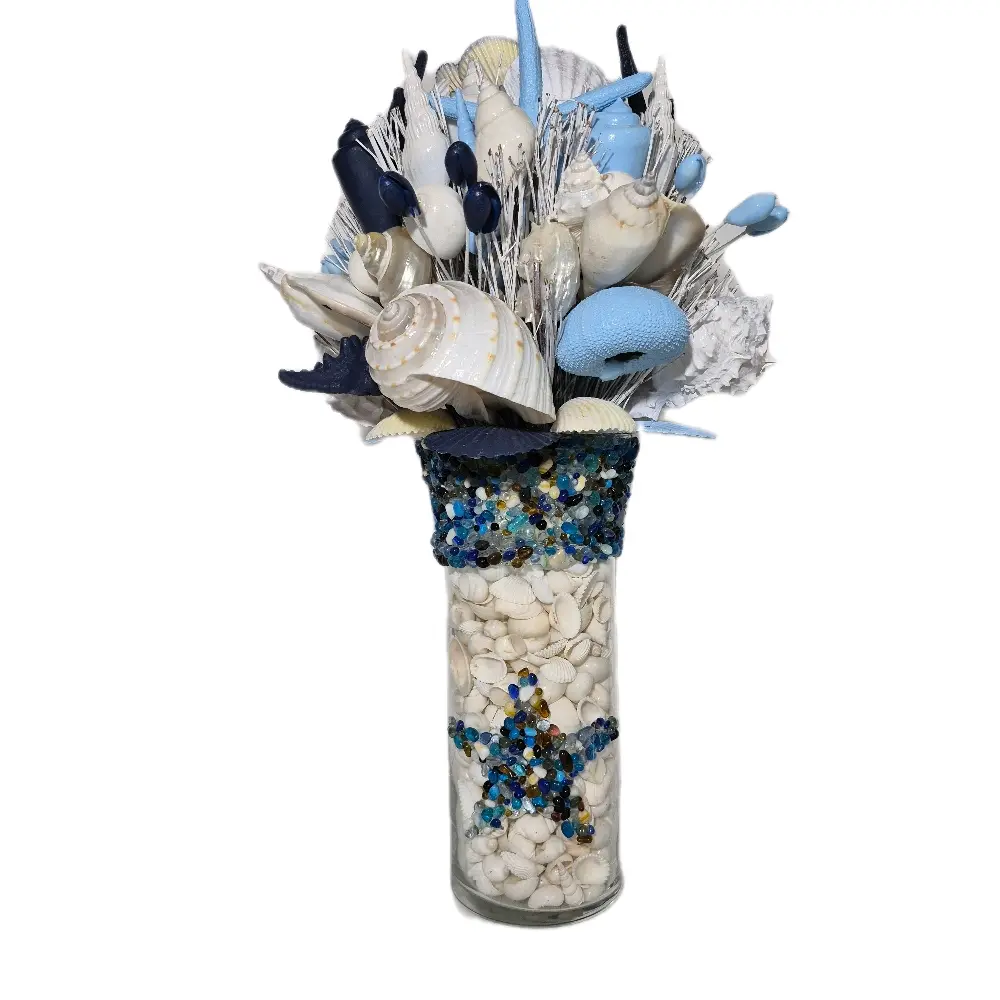 Seashell Bouquet in Multi-Blue Color in 2 Sizes