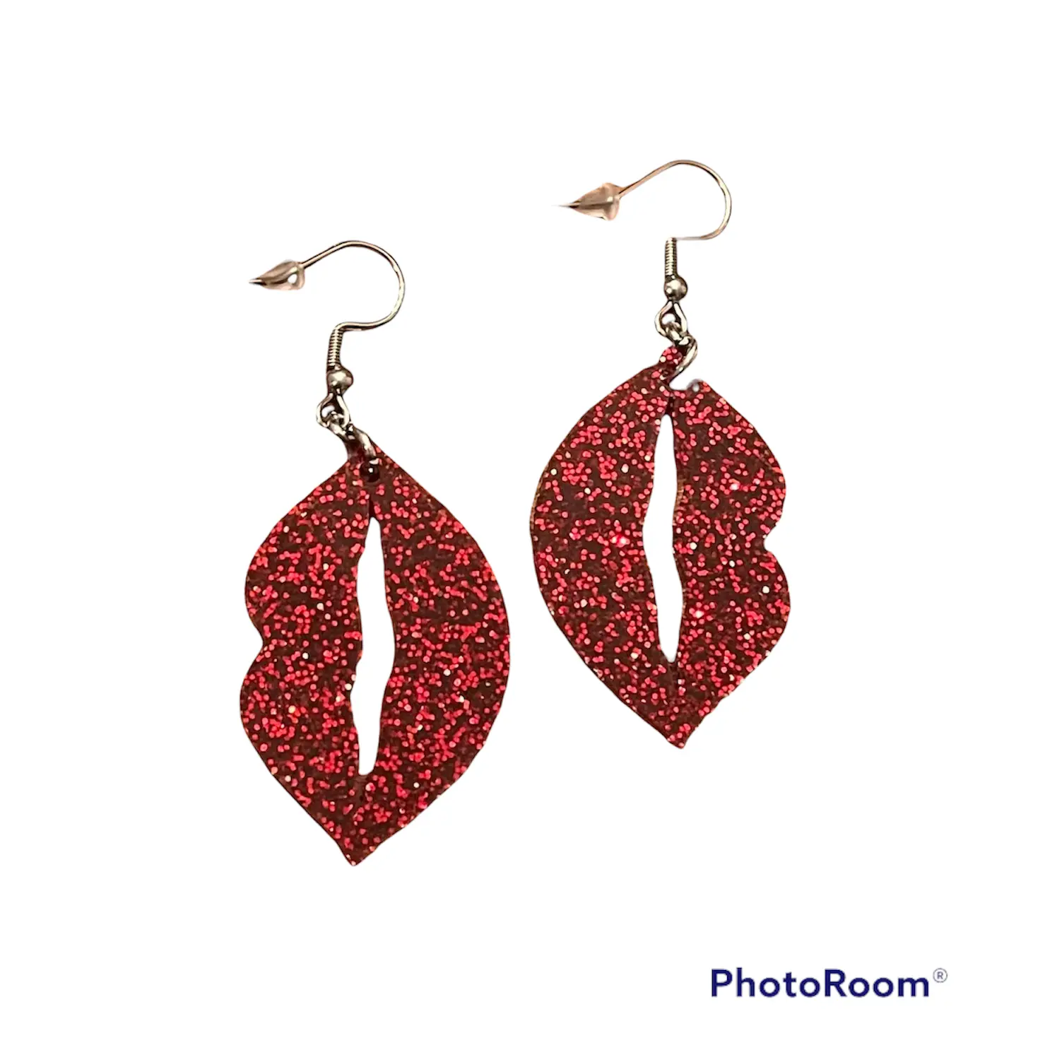 Gimme Some Sugar Acrylic Earrings-Red Glitter