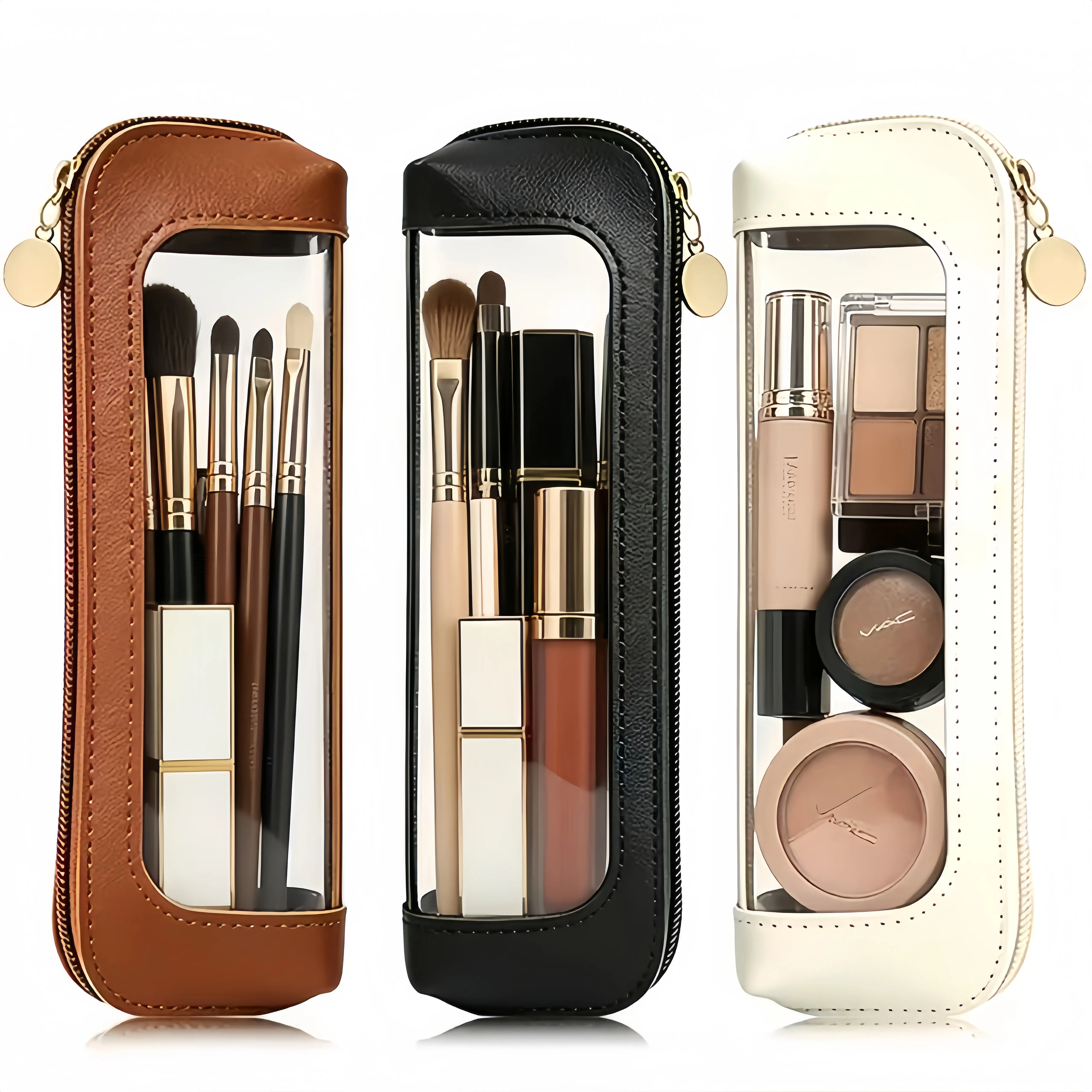 Women's Portable Eyebrow Brush Storage Box, Beauty Makeup Travel Touch-Up Case, Beauty & Personal Care Makeup Tools Organizer