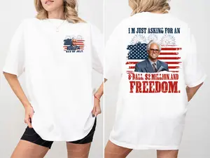 Baby Billy 4th Of July Shirt, Im Just Asking For 8balls 2$ Million And Freedom Shirt, Baby Billy Patriotic USA Flag Tee, Funny Show Fireworks T-shirt for Independence Day Tee