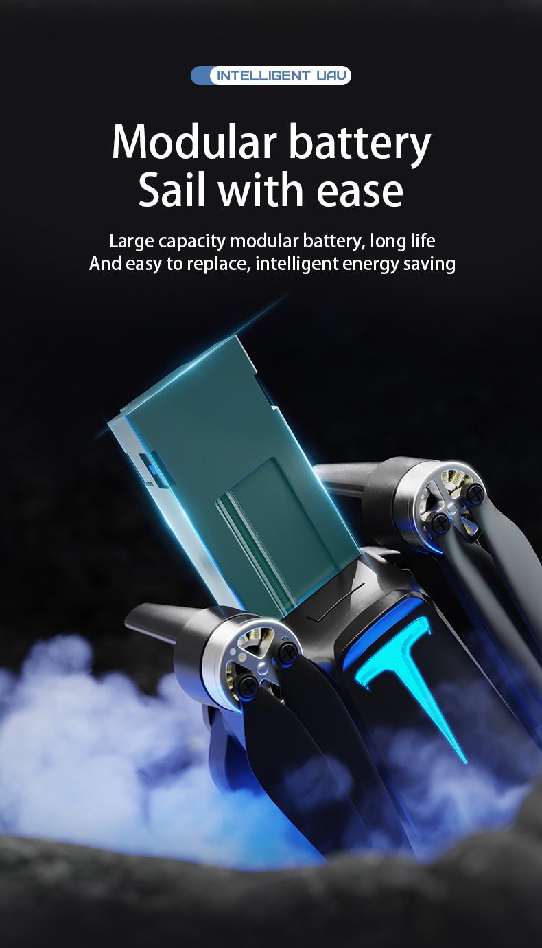 2026 M8 Pro Drone – 4K EIS Camera, GPS & 5G WiFi FPV, Brushless Motor, Optical Flow Hover, Smart Obstacle Avoidance, Auto Return, 360° Stunt Roll, Dual Batteries Included