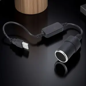 USB to 12V Cigarette Lighter Socket Adapter Universal Car Adapter - 5V 2.1A to 12V 8W Car Charger with Multi-Device Fast Charging Compatibility